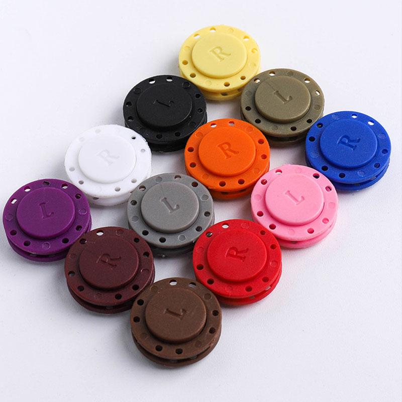 1Set Sewing Supplies Snap Buttons Magnetic Sew On Coat Bag Fasteners Plastic 21mm 25mm DIY Round