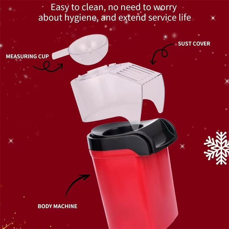 Аппарат для попкорна горячим воздухом Автоматическая машина для попкорна Бытовой малый комбайн для кукурузы Машина для попкорна: Европейский стандарт/Британский стандарт