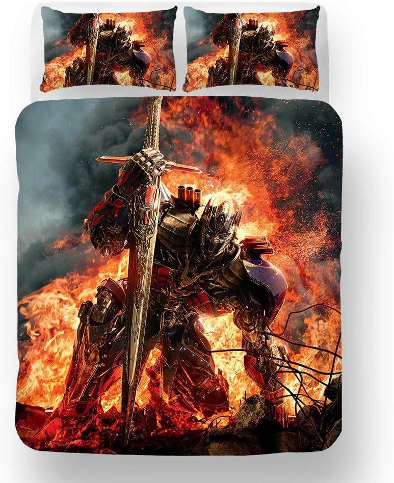 Animation T-Transformers Printing Bedding Set 2/3Pcs Children'S Gift Duvet Cover Youth Kids Girl Boys Gift Single/Double/Queen