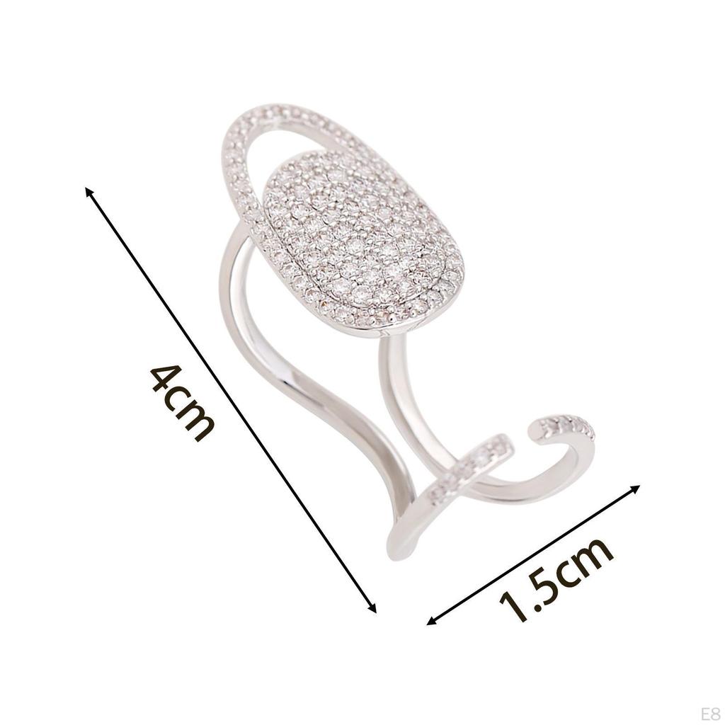 Finger Nail Ring Reusable Jewelry Fingernail for Women Dating Nightclub