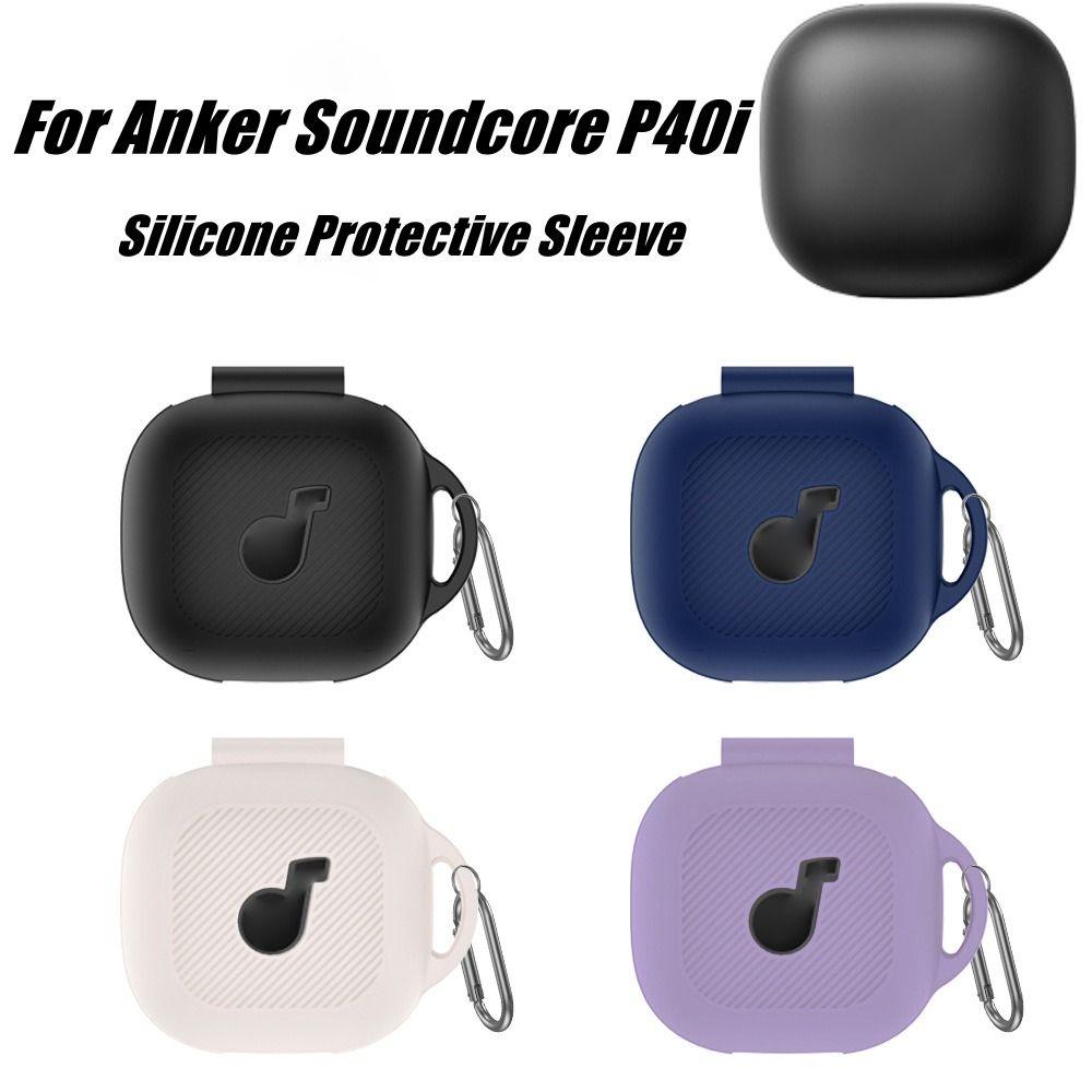 with Buckle Earphone Case Silicone Storage Shell for Anker Soundcore P40i Home/Travel