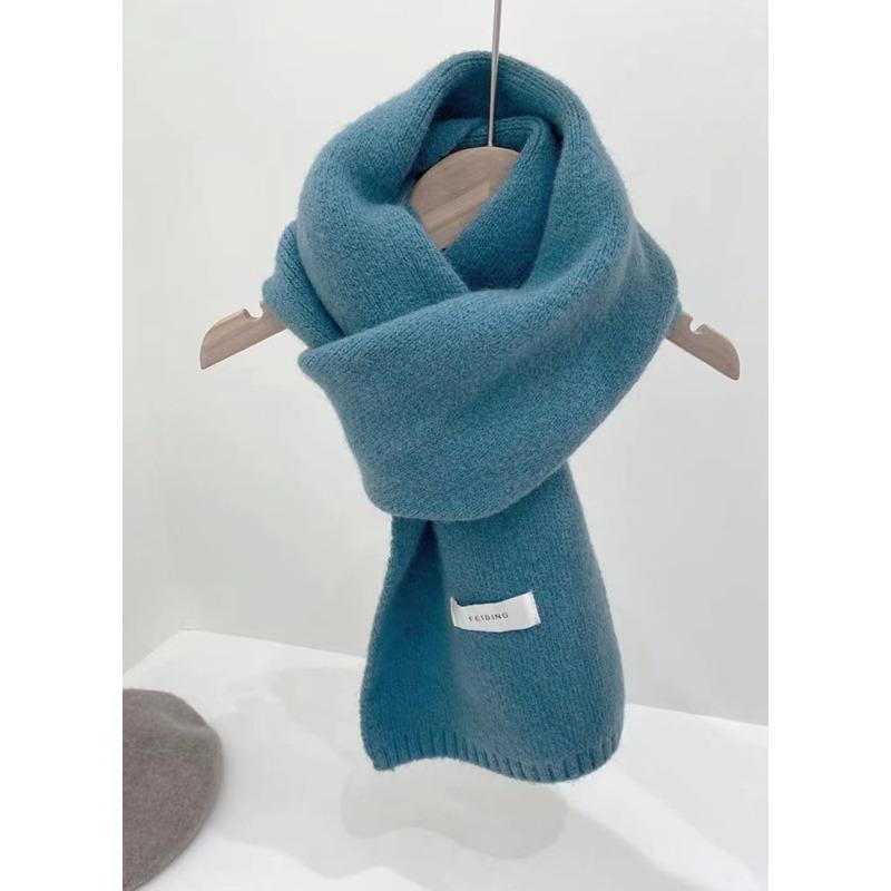 Wool Knitted Scarf Men's and Women's Small Scarf Student Couple Warm Shawl Thickened To Keep Warm