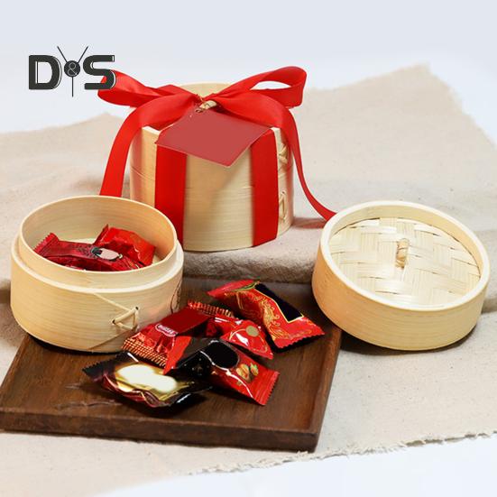 Бамбуковый отпариватель, экологически чистый китайский стиль, основной цвет, натуральная паровая корзина ручной работы