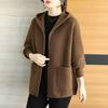 Мама Осеннее Шерстяное Пальто Однотонное Худи Модный Женский Ветрозащитный Плащ