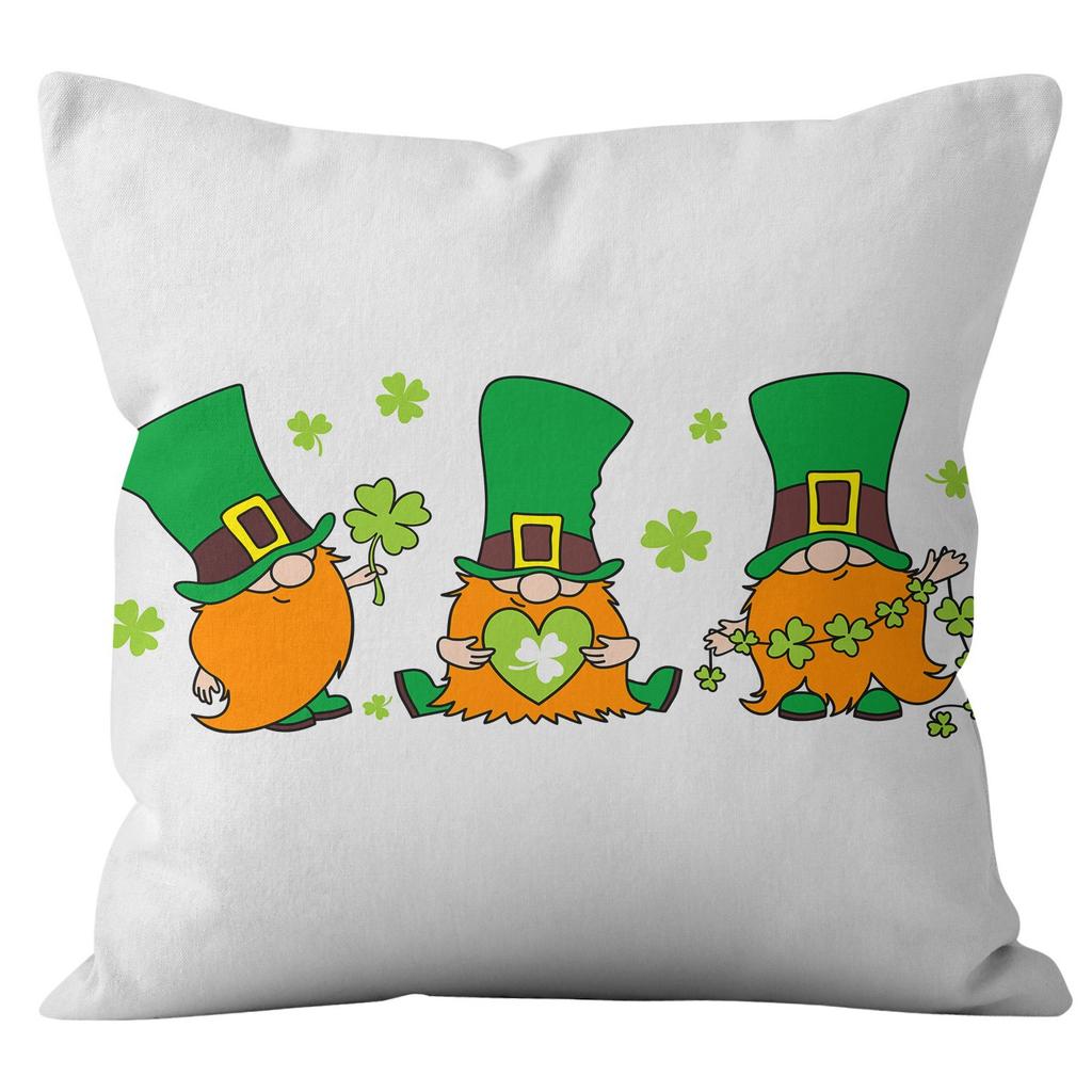 Наволочка для дома Ст. Наволочка на День святого Патрика Четырехлистный клевер Клетчатая Наволочка на диванную подушку