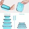 1/4pcs Collapsible Silicone Food Storage Container Stackable Space Saving Lunch Box Microwaveable Foldable Kitchen Accessories