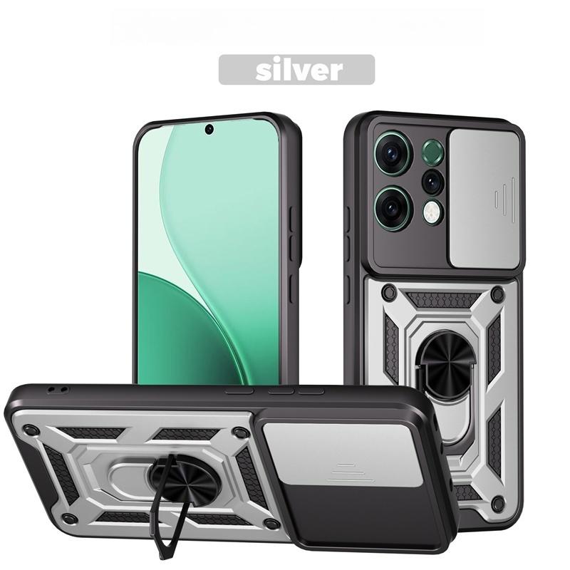Броня Чехол для Oppo Reno 14 Pro 14F 5G Чехол Слайд Защита камеры Кольцо-держатель Чехол для телефона Reno14 F 14pro 5G Ударопрочный Coque