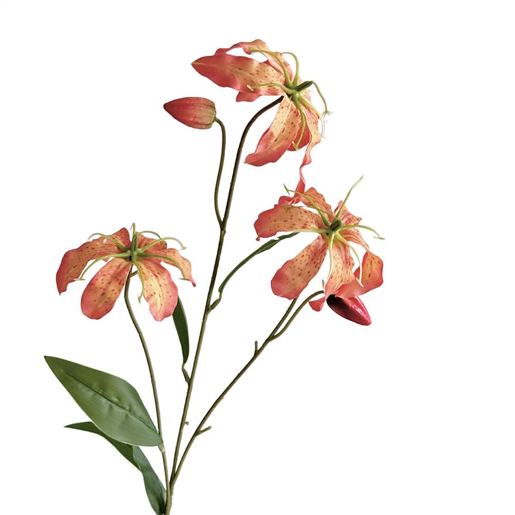 Creative Prop Use Artificial Flower Gloriosa Lily Lifelike Texture