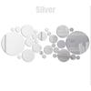 26Pcs 3D Round Mirror Wall Sticker DIY TV Background Bathroom Bedroom Stickers Home Decor
