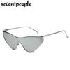 Y2K Punk Sexy Cat Eye Shield Sunglasses Women  Luxury Brand Vintage One-Piece Sun Glasses For Ladies Fashion Goggle Shades
