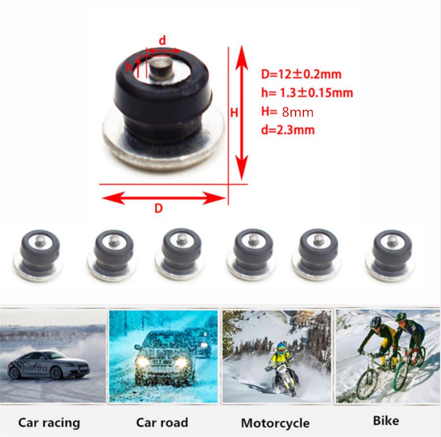 Шипы для автомобильных шин Колеса 12x8 мм Цепи противоскольжения для автомобиля Транспортного средства Грузовика Мотоцикла Зимние Универсальные 100 шт./компл. Алюминий