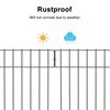 5 Pcs Animal Barrier Fence No Dig Iron Garden Fence Rustproof Metal Fences Border for Rabbits And Dogs Ground Defense Outdoor Yard Patio Protection