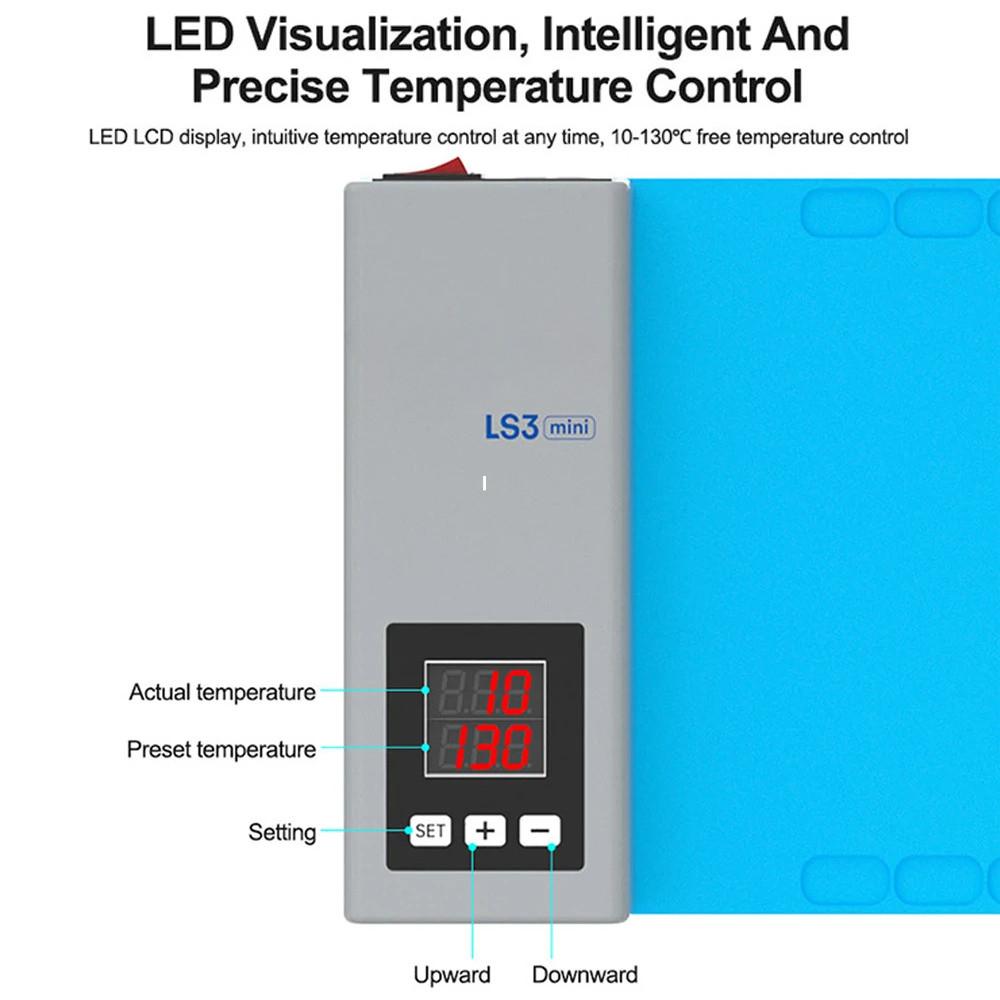 LS3-Мини LCD Экран Сепаратор Портативный Нагревательный Стол Сепарационная Подушка Инструмент для Разборки Экрана Ремонта Мобильных Телефонов и Планшетов