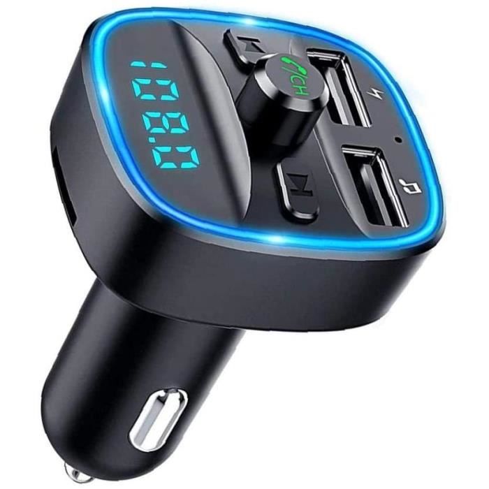 TRANSMETTEUR FM DE VOITURE Bluetooth Transmetteur FM Bluetooth Adaptateur sans fil voiture lecteur mp3 C57 charge rapide Radio v102