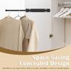 Pull-Out Closet Valet Rod Retractable Wardrobe Clothing Rail Extending Closet Rod Hanger Rack