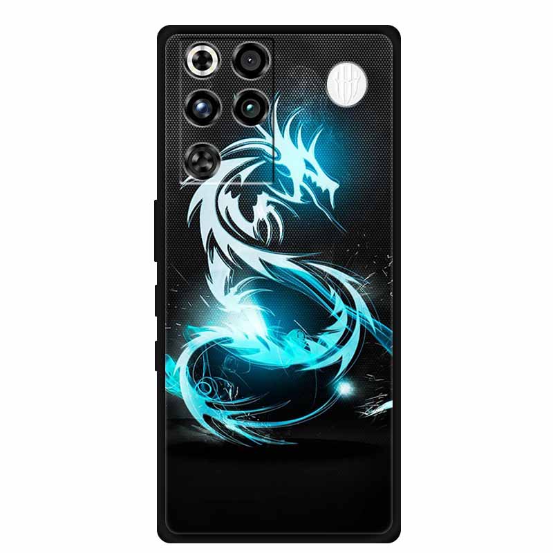 Чехол для телефона ZTE Nubia RedMagic 11 Pro 5G Задняя крышка Черный Силикон ТПУ Мягкий Чехол Для Nubia RedMagic 11Pro Funda Capas