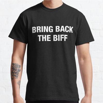 Большие размеры S-3XL Футболка с принтом Bring Back The Biff Мужские топы Модная одежда Футболки