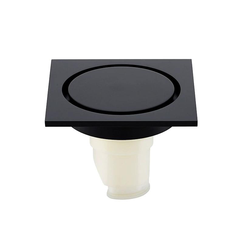 Gold Conceal Floor Drain Chrome Black Gold brass Square 10X10cm Anti-block anti-smelly Bathroom Drain accessories