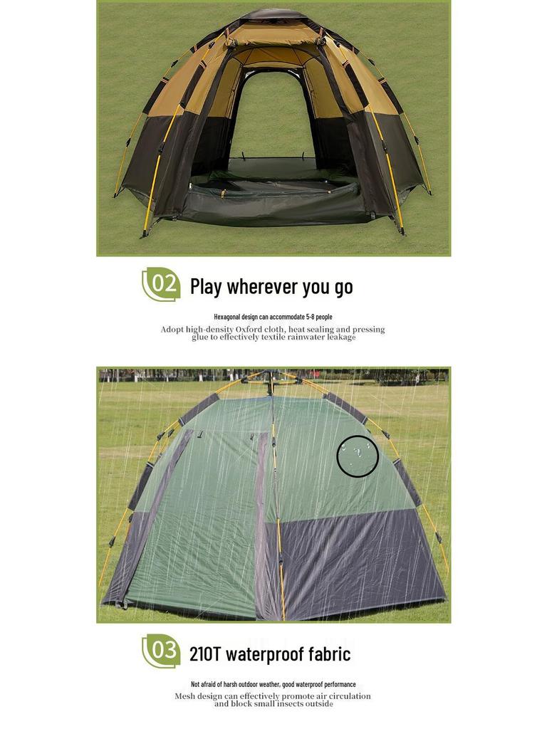 Портативная автоматическая палатка: Ветрозащитный, Дождезащитный, Защита от солнца для кемпинга на открытом воздухе