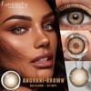 FUNSACHY 1 Pair New Color Contact Lenses for Eyes Beautiful Pupil Fashion Gray Brown Soft Lenses Yearly Cosmetics Korean Lens