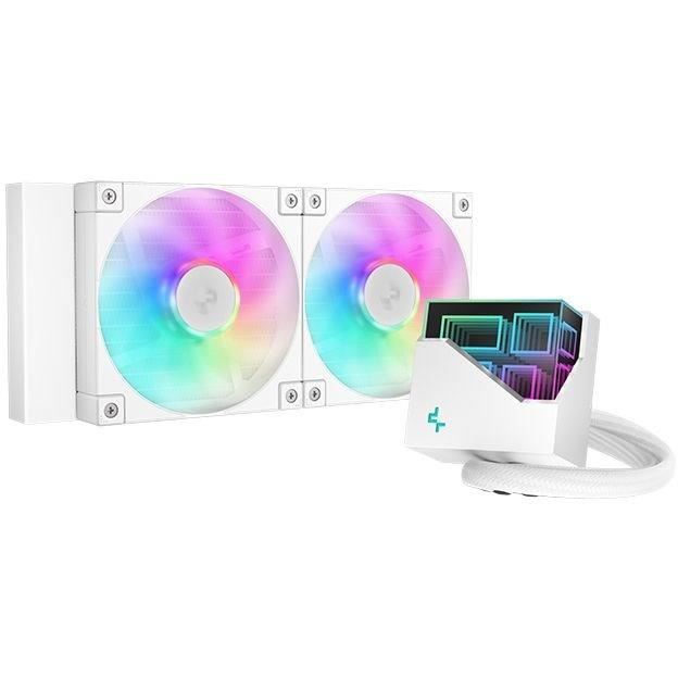 Refroidissement PC - DEEPCOOL - LT240 WH ARGB - 12 cm - 600-2400 tr/min - Blanc