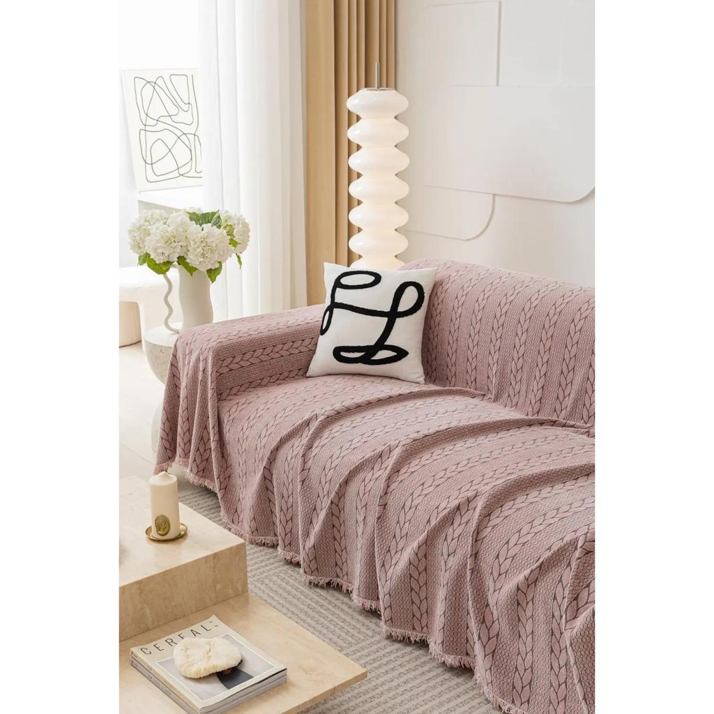 Чехол для диванной подушки с двумя сторонами Чехол для дивана с узором «Шенилл» и узором «Пшеничное ухо» Чехол для дивана Housse Canapé 3 места, наклонный