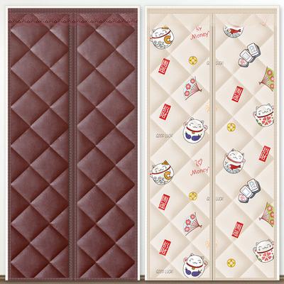 Зимние ветрозащитные теплые хлопковые занавески для дверей, утолщенные, для домашнего кондиционирования, теплоизоляция, защита от ветра, магнитные, противохолодные, разделительные занавески