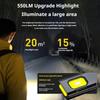 Портативный EDC лазерный фонарик ST7 PRO Магнитное основание Карманная клипса USB Перезаряжаемый ABS-конструкция Кемпинг Многофункциональный инструмент