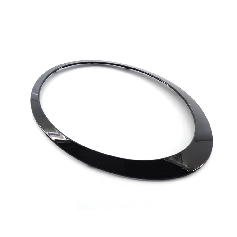 2 шт. Глянцевые черные накладки на фары левая+правая для Mini Cooper R55 R56 2008-2013