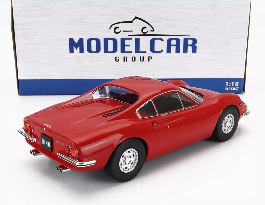 MCG Ferrari Dino 246 GT 1969 (красный) Литая модель автомобиля в масштабе 1/18