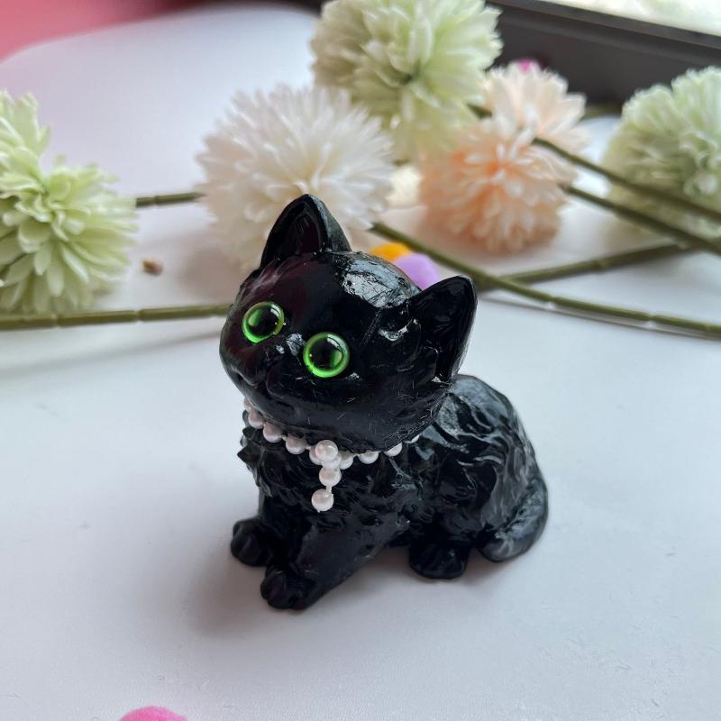 Милая мягкая игрушка-антистресс в виде черного кота, мультяшная игрушка для снятия стресса в виде кота, мягкая желеобразная на ощупь игрушка-антистресс, рождественские подарки для снятия тревоги, игрушки-антистресс