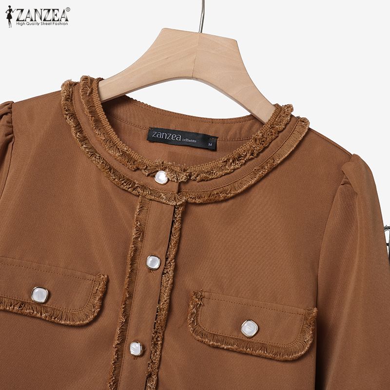 ZANZEA Женская блузка с длинным рукавом и длинные юбки, повседневные костюмы-двойки