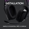 Casque gamer - Sans fil - Logitech G - G535 Lightspeed - PS5, PS4, PC, MAC - Noir