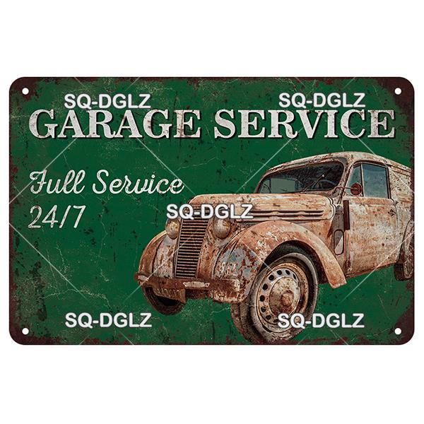 SQ-DGLZ винтажная металлическая вывеска, классические автомобили, жестяная вывеска, тарелка для гаража, магазина, домашний бар, дверь, Настенный декор, наклейка, украшение, табличка, постер