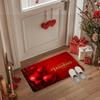 Коврики для входной двери ко Дню святого Валентина, полностью покрытые для дома, ванной комнаты и кухни, впитывающие воду, нескользящие и устойчивые к грязи коврики