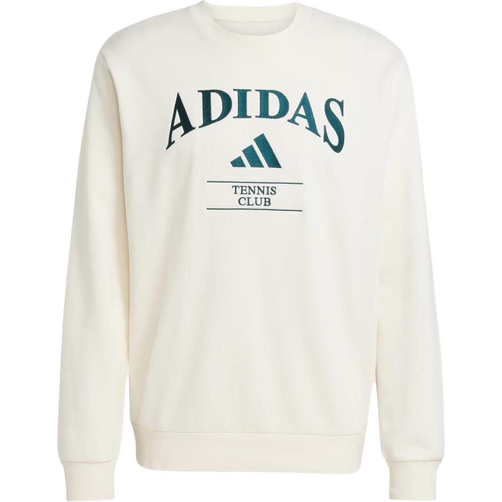 adidas Свитшот мужской с круглым вырезом, с длинным рукавом, с надписью, цвет меловой белый KA0994