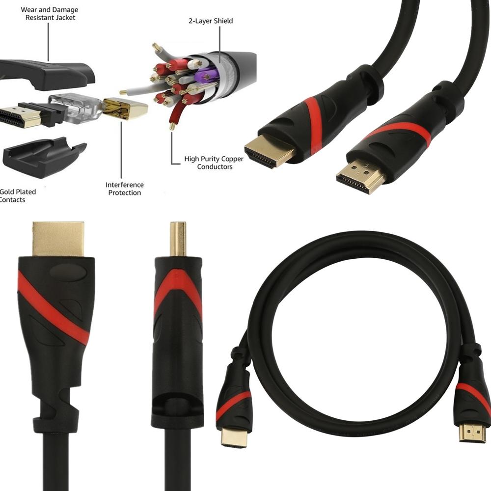 Кабель HDMI Высокоскоростной позолоченный штекер «папа-папа» Поддержка HD 1080P 3D HDMI-кабель 1 м 1,5 м 2 м 3 м 5 м 10 м 15 м для HDTV XBOX PS3 Компьютерный видеокабель