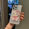 Полностью защищенный от падений смоляной чехол для телефона для iPhone 13/14/15ProMax/16/17 - Мультяшный дизайн с зеркальным блеском