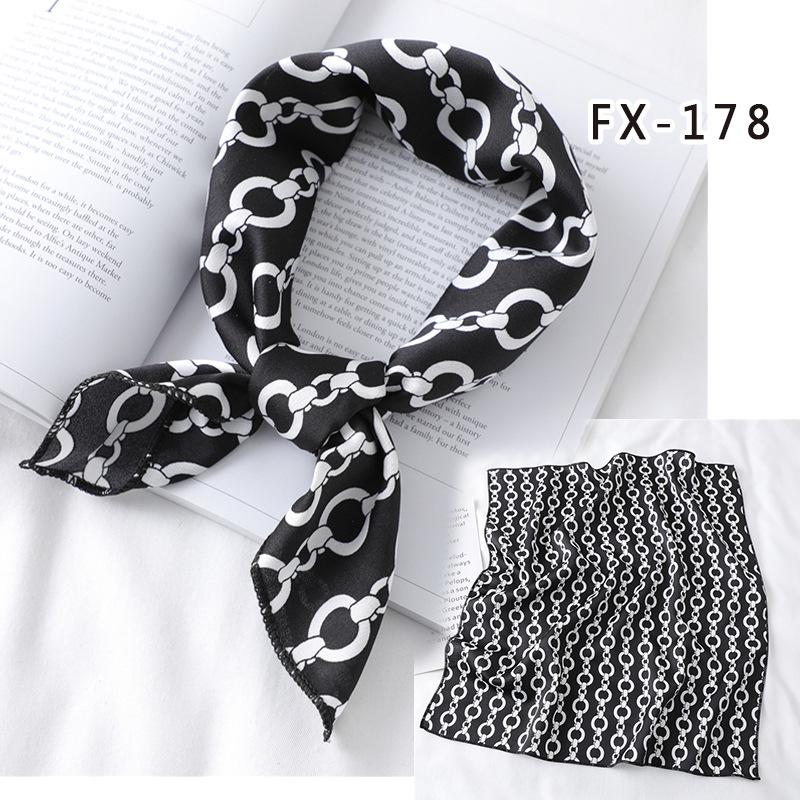 50 * 50cm Spring And Autumn Silk Scarves Versatile Decoration Professional Small Square Scarves Neck Protection Binding Bag