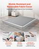 Box Spring, Queen Size Bed Frame with Washable Fabric Cloth, Heavy Duty Metal Frame for Queen Bed, 102 mm Mattress Foundation, 1587.57 kg Max Weight