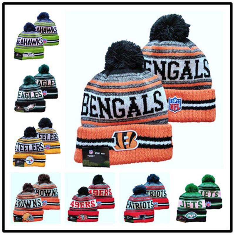 Football Baseball Hockey Basketball Teams Knit Beanie Winter Warm Hat Sports Fans
