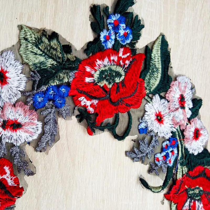 1 шт. красно-синяя кружевная ткань с вырезом и воротником, свадебное платье ручной работы ручной работы, кружевной воротник для шитья, принадлежности для рукоделия