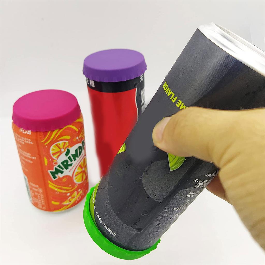 Набор из 6 силиконовых крышек для банок для напитков, пивных банок, герметизаторы крышек, защита от проливания и пыли, для пикников на открытом воздухе, крышки для банок