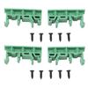 2 Sets C45 DIN Rail Circuit Board Mounting Bracket Insulated for PCB Electronic Switching Devices