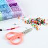 24 сетки 3 мм стеклянный бисер набор с ножницами карабин застежка эластичная нить DIY ручная работа семена