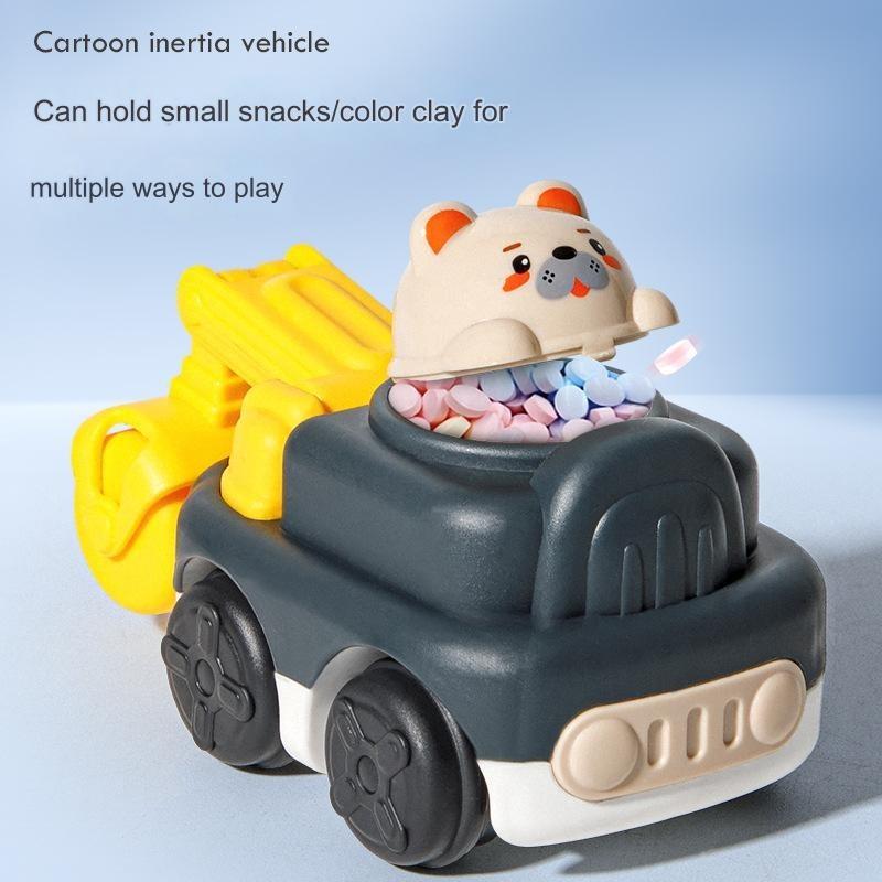 Новый Мультяшный Животное Мальчик Девочка Дети Инерционный Экскаватор Строительная Машина Детский Сад Маленький Подарок Игрушки Пластик/пластилин Материал 8.5*5.5*7
