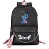 Anime Backpack Usb Teen Student School Bag Men'S And Women'S Leisure Travel Backpack
