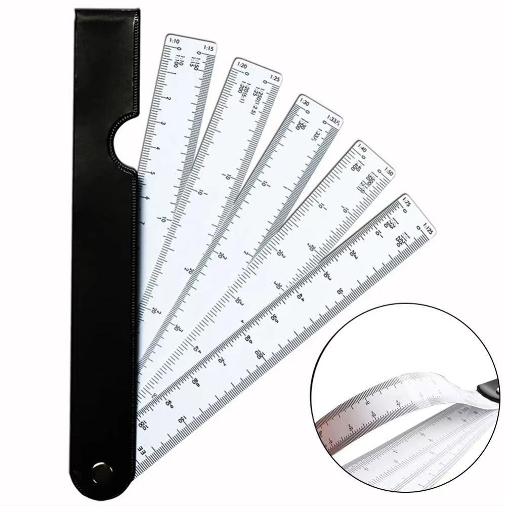 Drawing Tools Foldable Rulers Multifunctional Scale Ruler Fan Shape Scale Ruler School Supplies