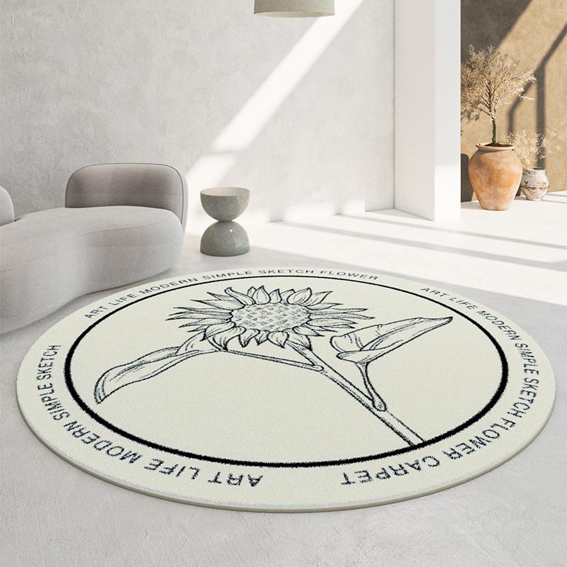 Мягкие круглые ковры с имитацией кашемира, современные украшения, диваны для гостиной, коврики, простой домашний ковер для спальни, большой ковер для гостиной