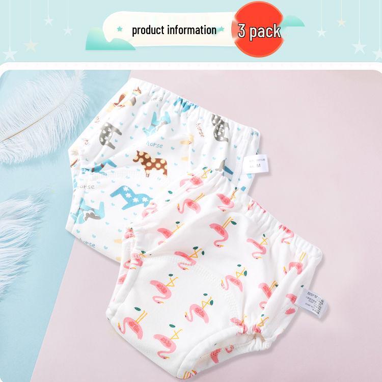 Дышащий шестислойный моющийся детский тканевый подгузник и непромокаемые тренировочные трусики